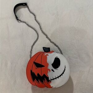 The Nightmare Before Christmas Jack Pumpkin Split Glow-In-The-Dark Crossbody Bag